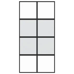 Drzwi przesuwne, czarne, 102,5x205cm, szkło hartowane aluminium 8721012120587 - Drzwi wewnętrzne - miniaturka - grafika 5