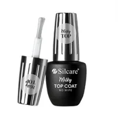Lakiery do paznokci - Silcare Top Coat Milky No Wipe top do lakierów hybrydowych 9ml - miniaturka - grafika 1
