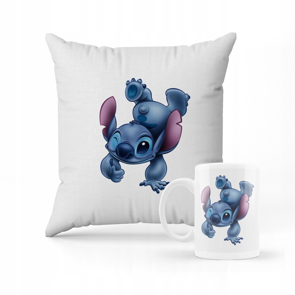 ZESTAW KUBEK + PODUSZKA Lilo i Stich + IMIĘ #1