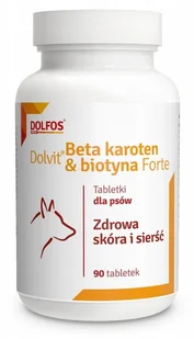 DOLFOS Beta karoten & biotyna forte - suplement diety dla psów - Suplementy i witaminy dla psów - miniaturka - grafika 1