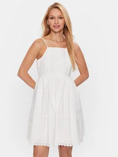 YAS Sukienka codzienna 26030152 Biały Regular Fit - Sukienki - miniaturka - grafika 1