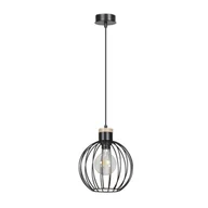 Lampy sufitowe - Emibig Barbado lampa wisząca 1-punktowa czarna 754/1 - miniaturka - grafika 1
