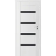 Drzwi wewnętrzne - ARTENS Drzwi wewnętrzne pokojowe bezprzylgowe Parma Nero białe 80 lewe - miniaturka - grafika 1