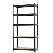 Szafy i regały magazynowe - Regał metalowy ocynkowany ciemny szary/grafit - miniaturka - grafika 1