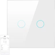 Systemy inteligentnych domów - Dotykowy Włącznik Światła WiFi Avatto TS02-EU-W2 Podwójny TUYA (biały) - miniaturka - grafika 1