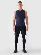 Spodnie sportowe męskie - Męskie spodenki treningowe 4F x Robert Lewandowski RL9SAW24TFSHM1007 - czarne - miniaturka - grafika 1
