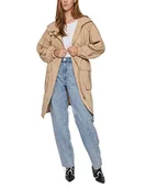 Kurtki damskie - Vila Damska kurtka VISILIANA Long Jacket-NOOS Parka, sezam, 34, Sesame, 34 - miniaturka - grafika 1