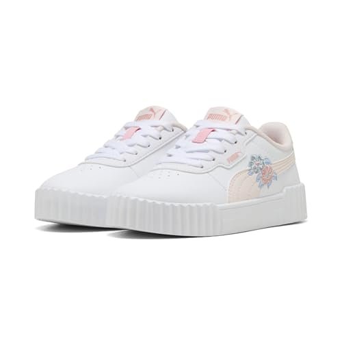 PUMA Carina 3.0 Floral PS, kapcie, pianka morska z kwiatem jaśminu, biały, 28 EU, Puma Pianka morska z białym kwiatem jaśminu, 28 EU