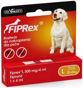 Fiprex Spot-on solution dla psów - L: 20-40 kg (2 pipety x 4 ml) - Artykuły przeciw pasożytom - miniaturka - grafika 1