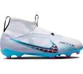 Buty dla chłopców - Nike Jr Zoom Superfly 9 Pro Fg sneakersy chłopięce, Biały, bałtycki błękit Roce Pink Blast Indigo Dunst, 34 EU - miniaturka - grafika 1