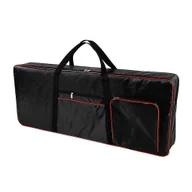 Torebki damskie - Piano Case Elektroniczna torba na organy Wodoodporny plecak do przechowywania z 420D czerwona krawędź czarna - miniaturka - grafika 1