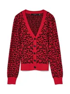 Swetry damskie - Vero Moda Kardigan w kolorze czerwonym - miniaturka - grafika 1