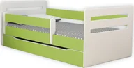 Łóżka dla dzieci i młodzieży - Elior Łóżko dla dziecka z barierką Candy 2X 80x160 - zielone - miniaturka - grafika 1