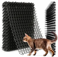 Zwalczanie i odstraszanie szkodników - Mata z Kolcami Odstraszacz Kotów Psów Kun Lisów Ptaków Bariera przed Zwierzętami 39 x 32 cm 10 szt - miniaturka - grafika 1