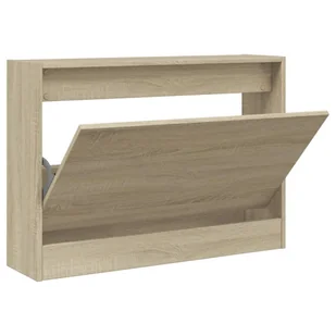 vidaXL Szafka na buty dąb sonoma 80x21x57 cm materiał drewnopochodny - Szafki na buty - miniaturka - grafika 1