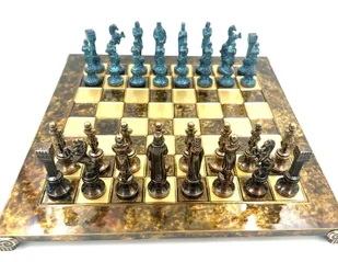 EKSKLUZYWNE SZACHY MANOPOULOS MOSIĘŻNE- RENESANS S9BRO - Gry planszowe - miniaturka - grafika 1