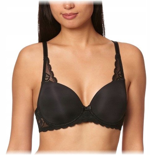 TRIUMPH BIUSTONOSZ CZARNY GŁADKI Z KORONKĄ 90D JQA