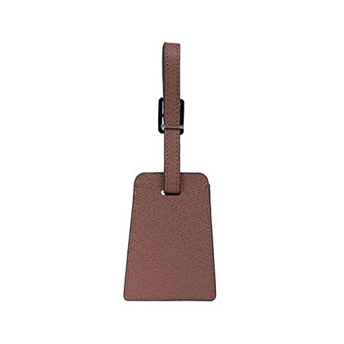 HEXAGONA Dandy, Damska zawieszka bagażowa Hexagona Paris dla mężczyzn Kolekcja Dandy brązowa z wysokiej jakości ziarnistej skóry bydlęcej Noszona bez etui Uchwyt na etykiety, brązowy, L: 6,5 x wys.:
