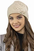 Czapki damskie - Vivisence 7053 Beżowy Uni Nakrycie Głowy Czapka - miniaturka - grafika 1