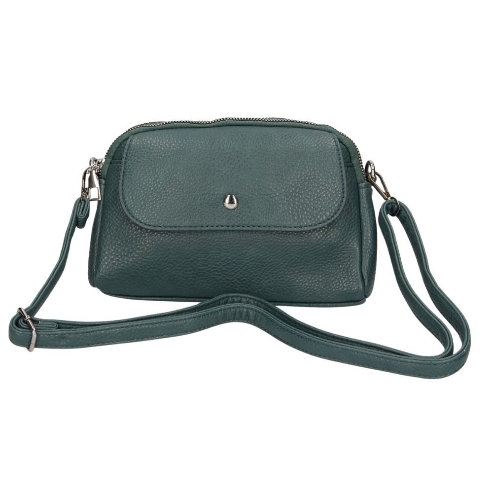 Torebka damska listonoszka elegancka ciemnozielona