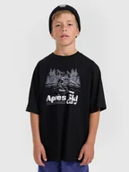 Koszulki dla chłopców - 4F T-shirt loose z nadrukiem chłopięcy - czarny 158/164 (12-14 lat) - miniaturka - grafika 1