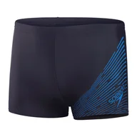 Kąpielówki męskie - Męskie Bokserki kąpielowe SPEEDO MEDLEY LOGO ASHT AM 8-1135416902 – Granatowy - miniaturka - grafika 1