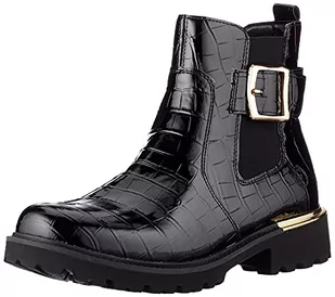 Remonte Damskie kozaki D8684 Chelsea, czarny - Black 02-36 EU - Kozaki damskie - miniaturka - grafika 1