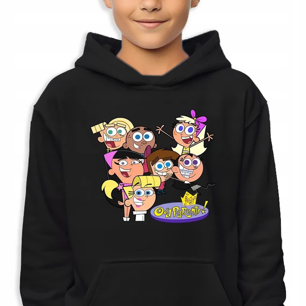 Bluza Dziecięca Z Kapturem Czarna Wróżkowie Chrzestni Uczniowie Wz 152 Cm