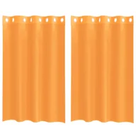 Zasłony - vidaXL Zasłony woalowe z przelotkami 2 szt. Pomarańczowe 140x175 cm - miniaturka - grafika 1
