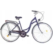 Rowery - Dallas Bike City 7spd 28 cali Damski Ciemnoniebieski - miniaturka - grafika 1