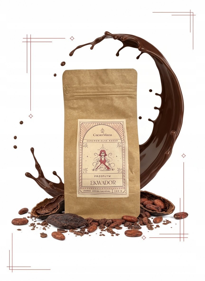 CacaoMana Ekwador Przepływ 500 g Arriba Nacional Relaks KAKAO CEREMONIALNE