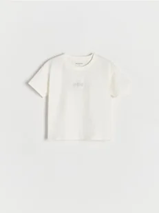 Reserved - Bawełniany t-shirt - złamana biel - Bluzki dla niemowląt - miniaturka - grafika 1