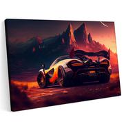 Plakaty - Obraz na płótnie 140x100cm McLaren Samochód Sport Teren Góry Las Tuning Abstrakcja - miniaturka - grafika 1