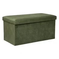 Pufy i podnóżki - Pufa składana Lilou XL zielona - miniaturka - grafika 1