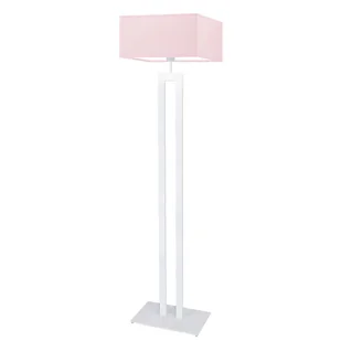 Biała lampa stojąca dla dzieci TORONTO z różowym abażurem - Lampy stojące - miniaturka - grafika 1