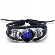 Bransoletki - Zodiakalna Bransoletka Panna Pleciona Regulowana Biżuteria Unisex - miniaturka - grafika 1