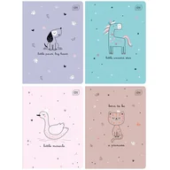 Zeszyty szkolne - 4X ZESZYT A5 16 KARTEK, DO NAUKI PISANIA, W TRZY LINIE, DLA DZIEWCZYNKI, SUPER ŚCIAGA - miniaturka - grafika 1