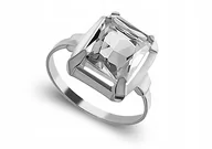 Pierścionki - SREBRNY PIERŚCIONEK CYRKONIA 10x8mm SREBRO 925 r11 - miniaturka - grafika 1