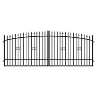 Ogrodzenia - Brama dwuskrzydłowa Damian RAL 9005 500 x 130 - 150 cm - miniaturka - grafika 1