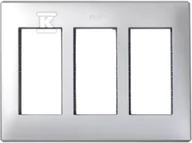 Klawisze i ramki - Kontakt Simon KONTAKT_SIMON Ramka obudowy S500 3-modułowa CONNECT Aluminium 51010103-033 - miniaturka - grafika 1