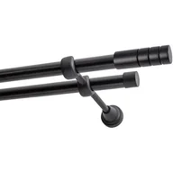 Karnisze - Karnisz DECASTYL Techno podwójny 160 cm Czarny - miniaturka - grafika 1