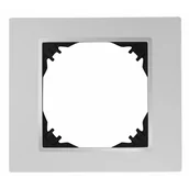 Wyłączniki światła i elektryczne - Ramka pojedyńcza Biały chrom VESTRA ELEKTRO-PLAST - miniaturka - grafika 1