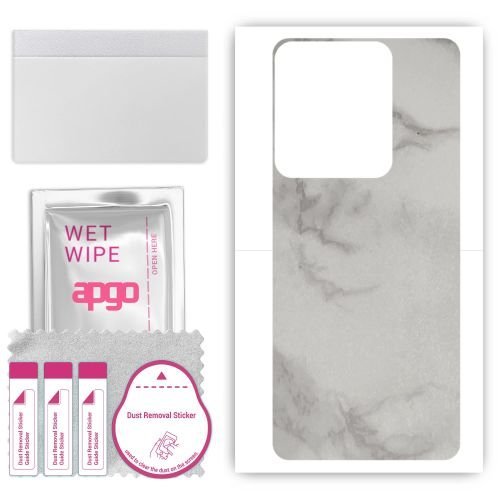 folia naklejka skórka strukturalna na TYŁ do Vivo Y27s - Marmur Szary - apgo SKINS