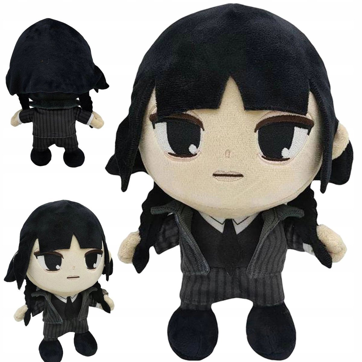 WEDNESDAY ADDAMS DUŻA PLUSZOWA MASKOTKA LALKA 24cm PLUSZOWA PRZYTULANKA