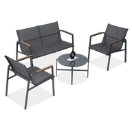 Meble ogrodowe - Zestaw mebli MANGO CAFFE Dark Grey - Focus Garden - miniaturka - grafika 1