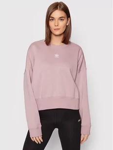 Adidas Bluza Essentials Fleece HF7480 Różowy Relaxed Fit - Bluzy damskie - miniaturka - grafika 1