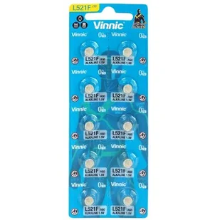 Vinnic Baterie alkaliczne mini G0 AG0 L521 10 sztuk L521 - Baterie i akcesoria - miniaturka - grafika 1