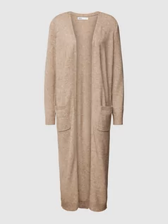 Swetry damskie - Długi kardigan z wpuszczanymi kieszeniami model ‘LESLY’ - grafika 1