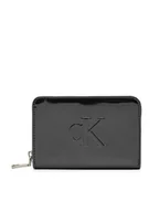 Portfele - Calvin Klein Mały Portfel Damski K60K613059 Czarny - miniaturka - grafika 1