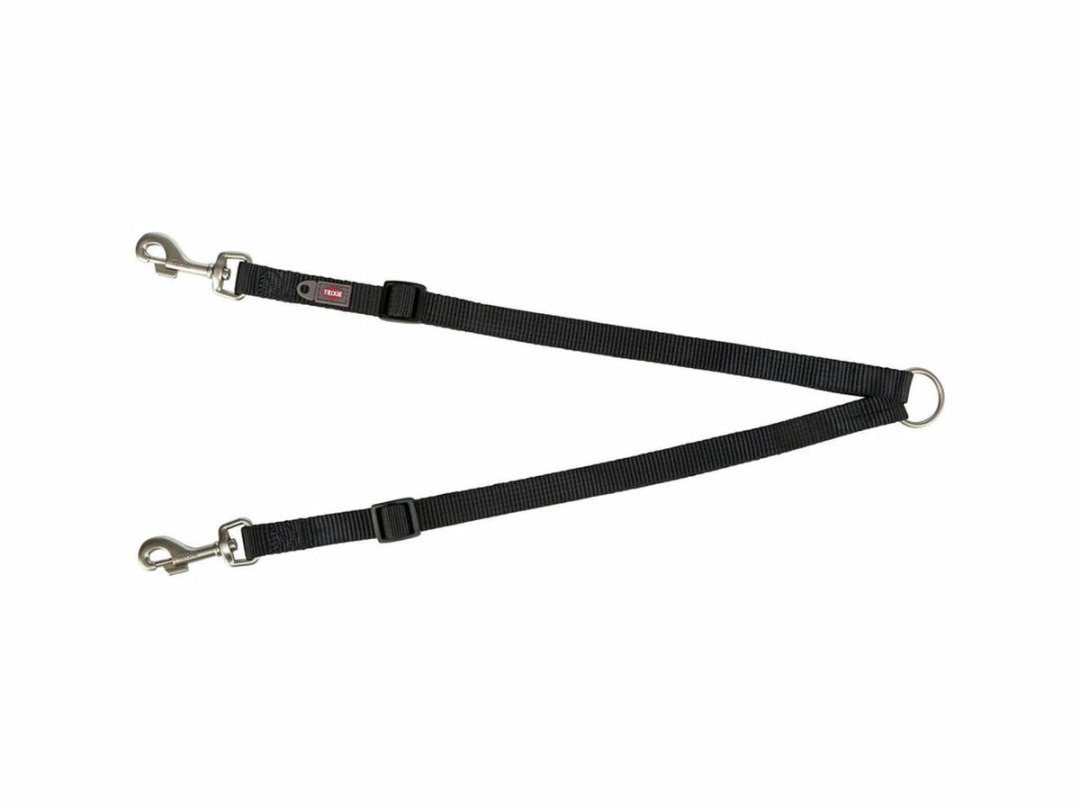 Trixie Premium M/L dwójnik 0.7m czarny
